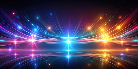 Fototapeta premium Abstract background of light lines, light painting, abstract, background, light, lines, painting, colorful, bright