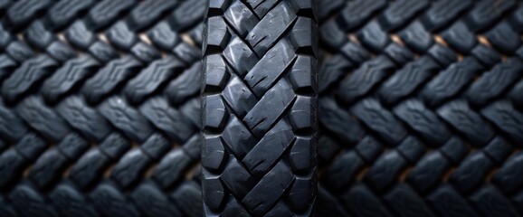 Fototapeta premium Artistic tire tread background, no writing, spacious copy space, natural light text