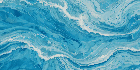 Art teal soft blue sea water ocean wavy and silver marble texture background. Water  ocean wave white and soft blue aqua, teal and marble texture.