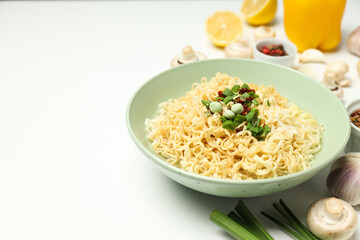 Concept of tasty fast food - instant noodles