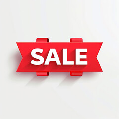 Fototapeta premium minimalist sale badge on a white background. Sale icon 