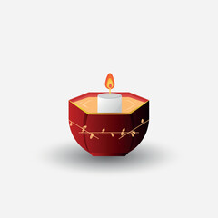 candle illustration on isolated background