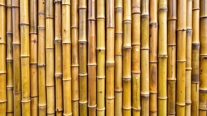 Fototapeta premium Natural bamboo wall made of interwoven bamboo stems, bamboo, wall, texture, background, natural