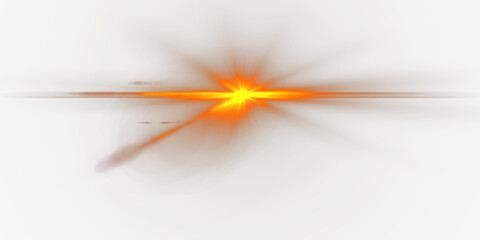 Glow effect. Star sparkles on a transparent background. Light Effects, lens flares, Sun flash with rays or spotlight and bokeh. Glow flare light effect.