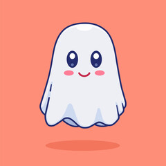 Vector Illustration of Cartoon Ghost.