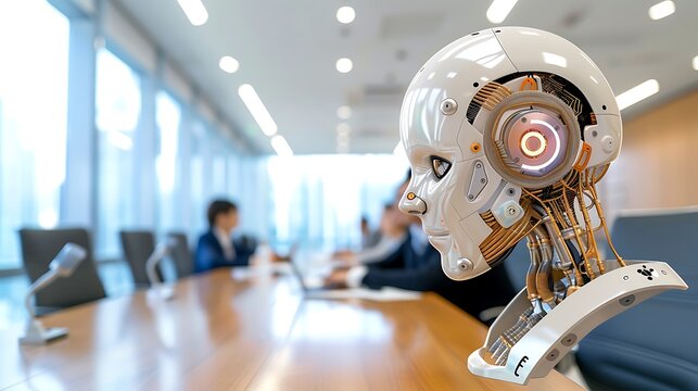 An artificial general intelligence ethics board meeting, where experts and stakeholders discuss the ethical implications and guidelines for the development of AGI, ensuring responsible AI advancement 