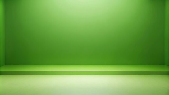 Minimalist of abstract shapes in green color accent conveying fun and ease, minimalist