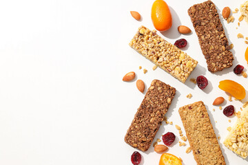 Granola Bars with almonds and dried fruits