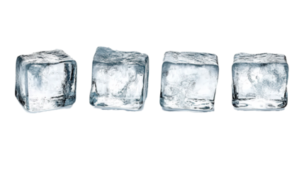 ice cubes, isolated, transparent png background
