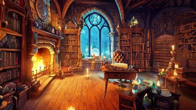 A Cozy Enchanting Library