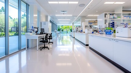 A personalized medicine biotech lab where genome sequencing is being conducted, representing the forefront of medical research and the move towards tailored healthcare solutions 