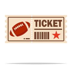 American football ticket vector isolated illustration © FARBAI