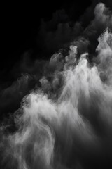 White smoke billows.