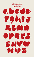 Chicken cut alphabet