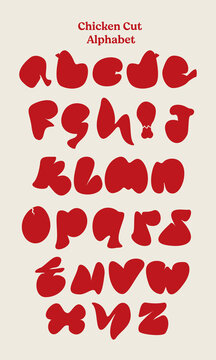 Chicken cut alphabet