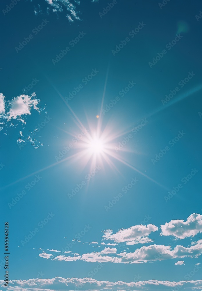 Canvas Prints sun shining bright in blue sky