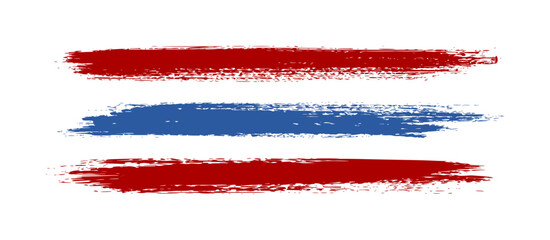 thailand flag - stripes brush style