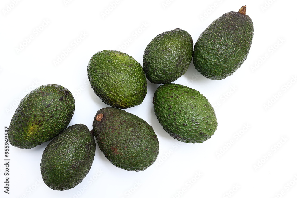 Wall mural avocado fruit isolated on white