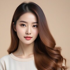 Beautiful Fashion Model with Flawless Skin and Sensual Lips