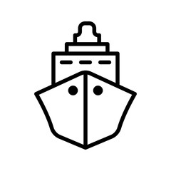 Water transport, cruise ship icon color aditable