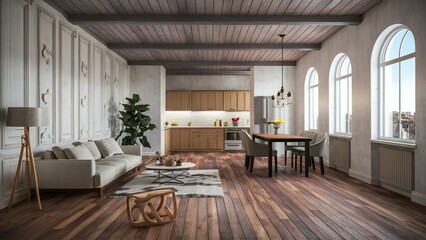 living room with fireplace