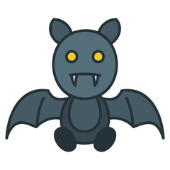 bat filled outline icon