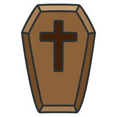 Obraz premium coffin filled outline icon
