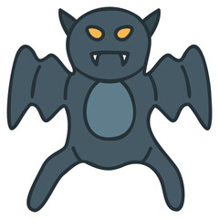 bat filled outline icon