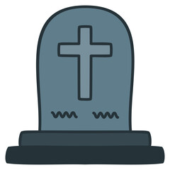 tombstone filled outline icon