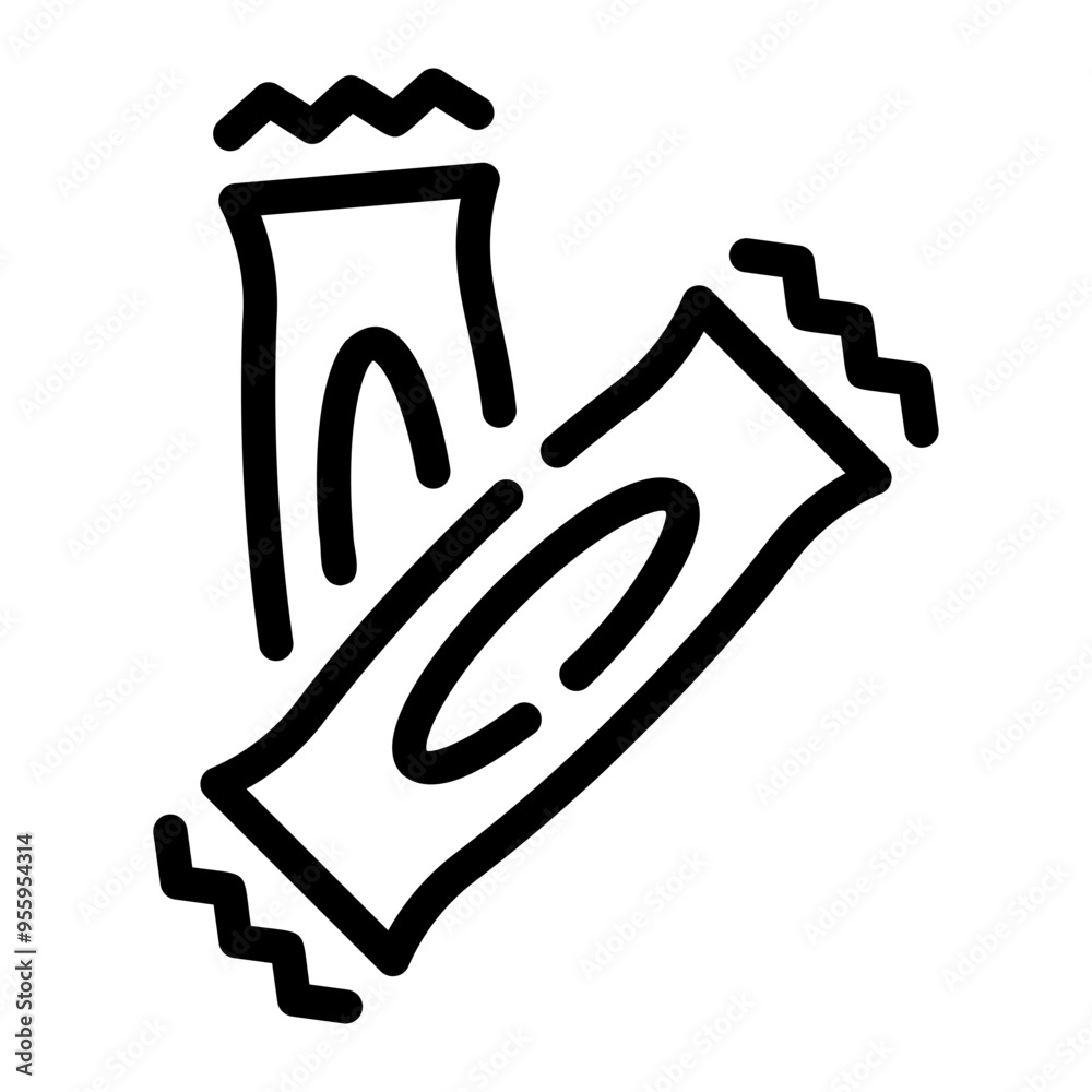 Sticker snack bar line icon