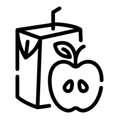 apple juice Line Icon