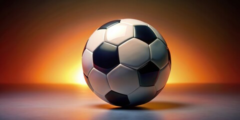 Obraz premium Soccer ball on gradient background, soccer, ball, sports, football, gradient, background, athletic, recreation, competition