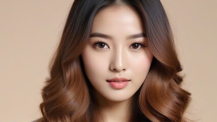 Fototapeta premium Beautiful Fashion Model with Flawless Skin and Sensual Lips