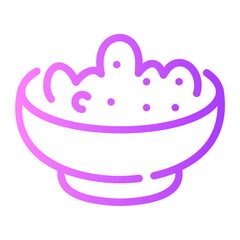 fried rice Line Gradient Icon