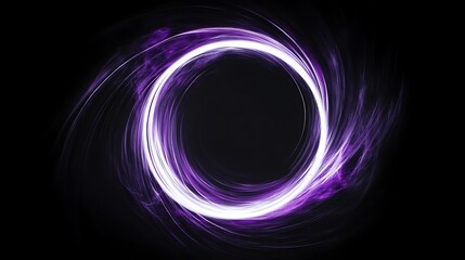 Purple Glow Ring Abstract Background
