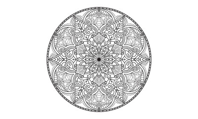 Kids and adults refreshment coloring mandala page.