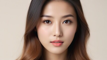 Fototapeta premium Beautiful Fashion Model with Flawless Skin and Sensual Lips