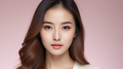 Fototapeta premium Beautiful Fashion Model with Flawless Skin and Sensual Lips