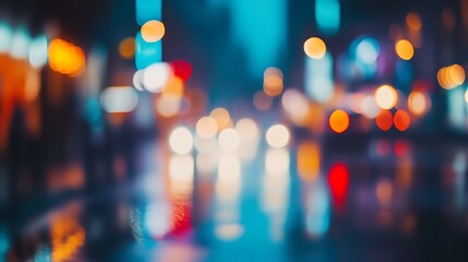 Bokeh Lights Through Raindrops