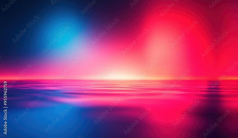 Sticker vibrant pink and blue abstract