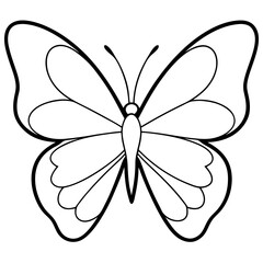 butterfly  line art vector vector file