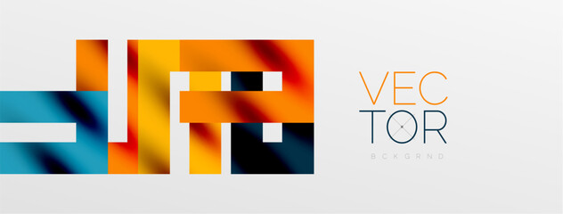 Colorful squares, lines minimal abstract background. Vector Illustration For Wallpaper, Banner, Background, Card, Book Illustration, landing page