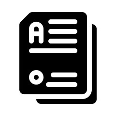 Paperwork glyph icon
