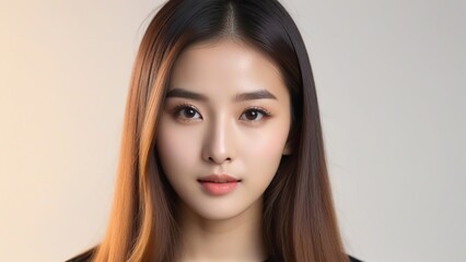 Beautiful Fashion Model with Flawless Skin and Sensual Lips