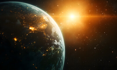 Obraz premium graphics of space, planets, and astronauts on a white background.