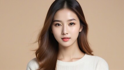 Fototapeta premium Beautiful Fashion Model with Flawless Skin and Sensual Lips