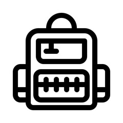 Obraz premium hiking backpack line icon