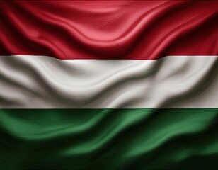 Obraz premium 3d illustration of fluttering flag of Hungary texture