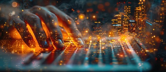 Digital Cityscape - Typing into the Future