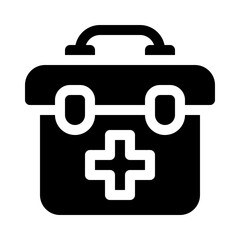 Obraz premium emergency kit glyph icon